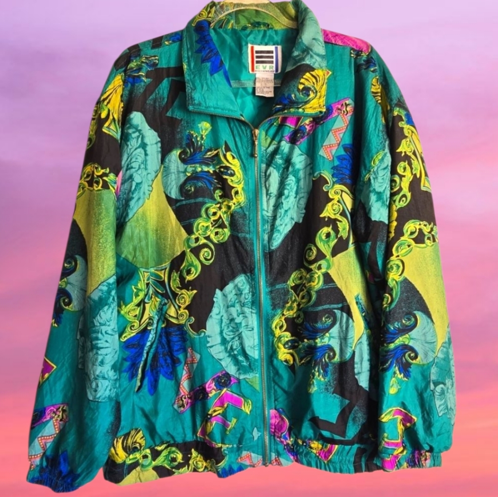Vintage EVR Abstract Silk Jacket
